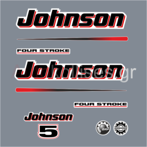 Aυτοκόλλητα εξωλέμβιας μηχανής Johnson 5 Hp four stroke 2003-2007