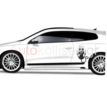 διακοσμητικά αυτοκόλλητα αυτοκινήτων Γατά 01,sticker cats, decal cats