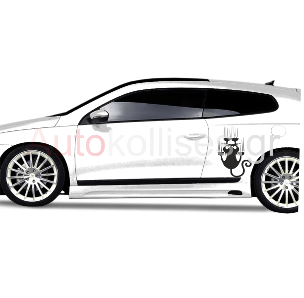 διακοσμητικά αυτοκόλλητα αυτοκινήτων Γατά 01,sticker cats, decal cats