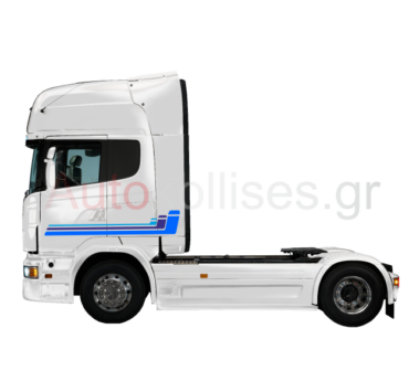 Αυτοκόλλητα φορτηγών με πολύχρωμες ρίγες
