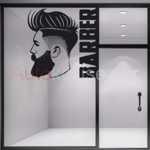 Αυτοκόλλητα κουρείου BARBER SHOP | HIPSTER