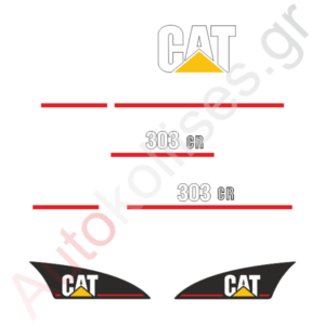 Αυτοκόλλητα σκαπτικών μηχανημάτων CATERPILLAR 303 CR
