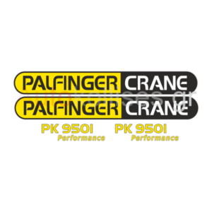 Αυτοκόλλητα ανυψωτικών μηχανημάτων PALFINGER CRANE PK 9501 PERFORMANCE