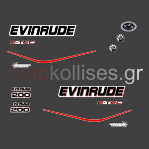 Aυτοκόλλητα εξωλέμβιας μηχανής EVINRUDE 200HP E-TEC 2004