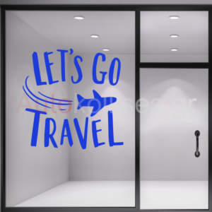 Αυτοκόλλητα ταξιδιωτικών γραφείων Let's Go Travel