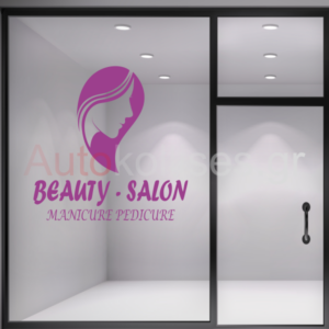 Αυτοκόλλητο βιτρίνας BEAUTY SALON 01