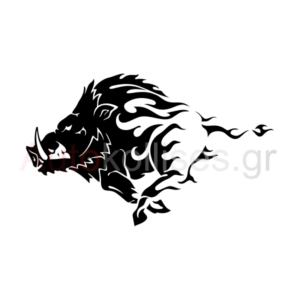 Αυτοκόλλητα κυνηγετικά Αγριόχοιρος 03