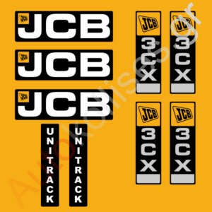 Αυτοκόλλητα σκαπτικών μηχανημάτων JCB 3CX