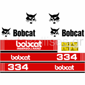 Αυτοκόλλητα σκαπτικών μηχανημάτων BOBCAT 334