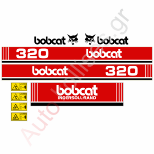 Αυτοκόλλητα σκαπτικών μηχανημάτων Bobcat 320