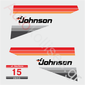 Αυτοκόλλητα εξωλέμβιας μηχανής Johnson 15 HP 1980