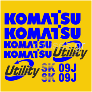 Αυτοκόλλητα σκαπτικών μηχανημάτων komatsu sj09