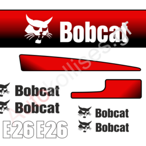Αυτοκόλλητα σκαπτικών μηχανημάτων Bobcat E26