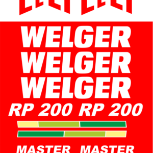 Αυτοκόλλητα γεωργικών μηχανημάτων WELGER LELY RP 200