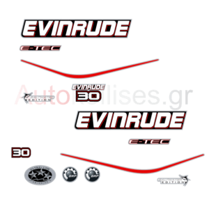 Aυτοκόλλητα εξωλέμβιας μηχανής EVINRUDE 30hp